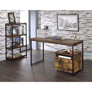 Bob Writing Desk, Weathered Oak & Black Finish Acme