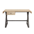 Danton Executive Writing Desk, Gold Aluminum Acme