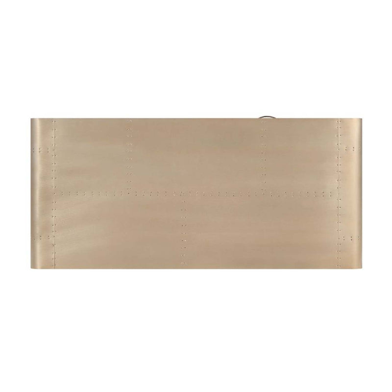 Danton Executive Writing Desk, Gold Aluminum Acme