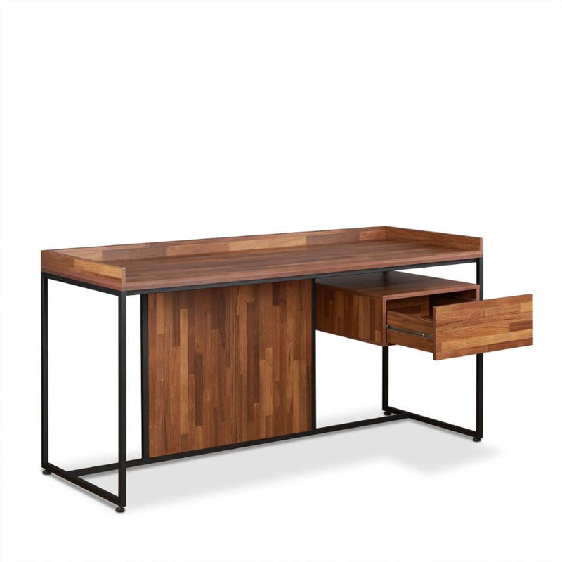 Sara Writing Desk, Walnut & Sandy Black Finish Acme