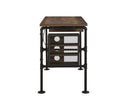 Endang Writing Desk, Weathered Oak & Black Finish Acme