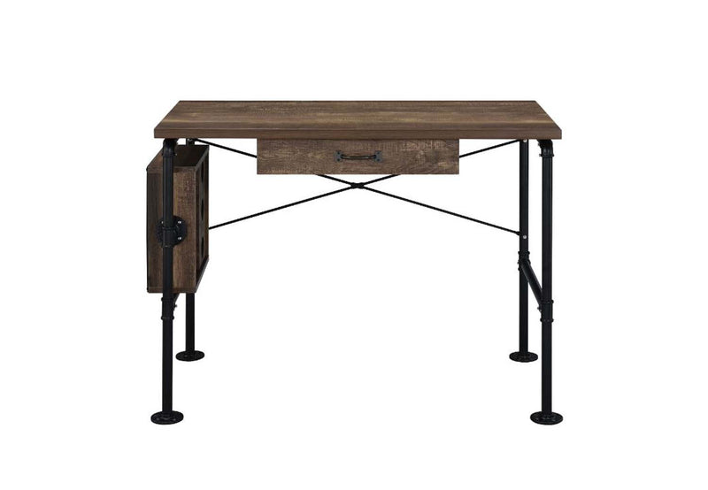 Endang Writing Desk, Weathered Oak & Black Finish Acme