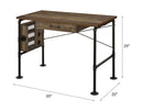 Endang Writing Desk, Weathered Oak & Black Finish Acme