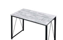 Zaidin Writing Desk, Antique White & Black Finish Acme