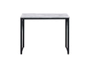 Zaidin Writing Desk, Antique White & Black Finish Acme