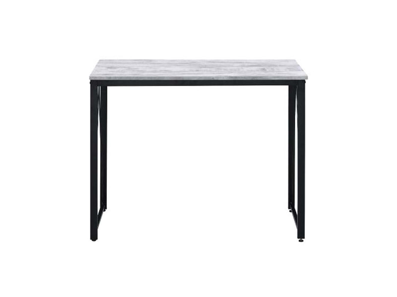 Zaidin Writing Desk, Antique White & Black Finish Acme