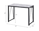Zaidin Writing Desk, Antique White & Black Finish Acme