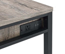 Disho Writing Desk w/USB, Light Weathered Oak & Black Finish Acme