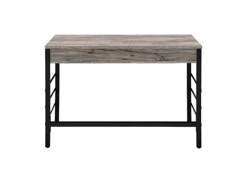 Disho Writing Desk w/USB, Light Weathered Oak & Black Finish Acme