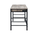 Disho Writing Desk w/USB, Light Weathered Oak & Black Finish Acme