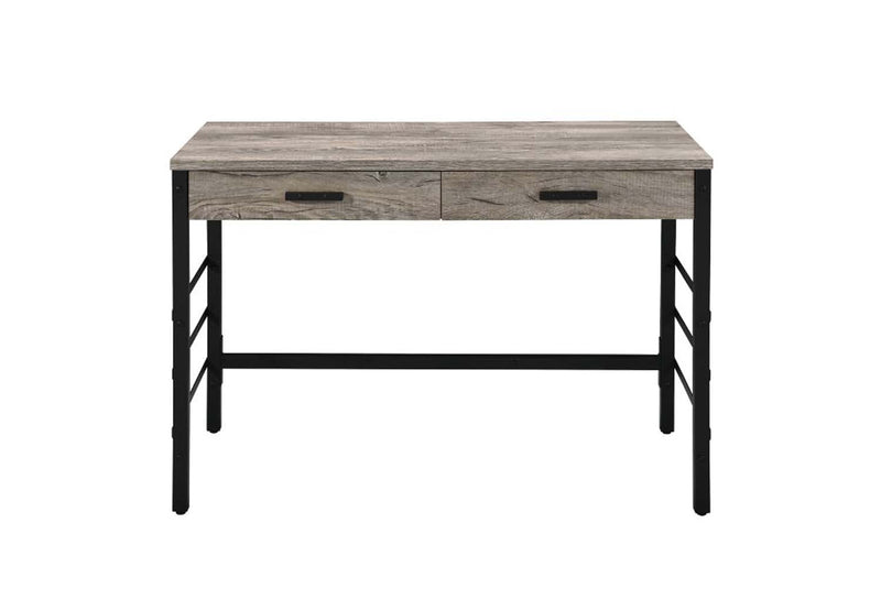 Disho Writing Desk w/USB, Light Weathered Oak & Black Finish Acme