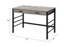 Disho Writing Desk w/USB, Light Weathered Oak & Black Finish Acme
