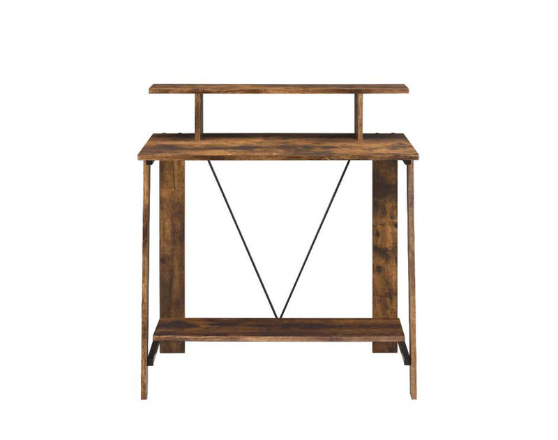 Nypho Writing Desk, Weathered Oak & Black Finish Acme