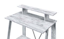 Nypho Writing Desk, Antique White & Black Finish Acme