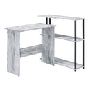 Ievi Writing Desk, Antique White & Black Finish Acme
