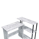 Ievi Writing Desk, Antique White & Black Finish Acme