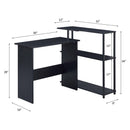 Ievi Writing Desk, Black Finish Acme