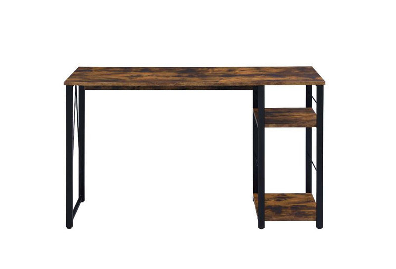 Vadna Writing Desk, Weathered Oak & Black Finish Acme