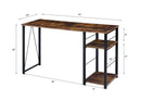 Vadna Writing Desk, Weathered Oak & Black Finish Acme