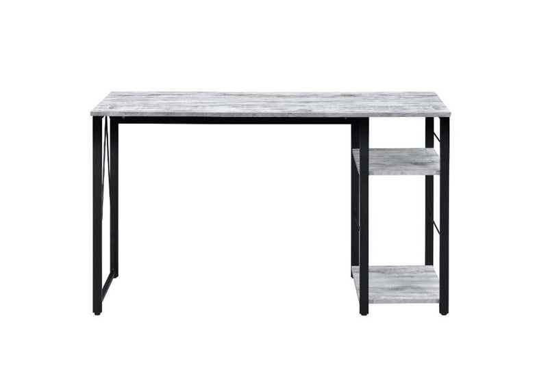 Vadna Writing Desk, Antique White & Black Finish Acme