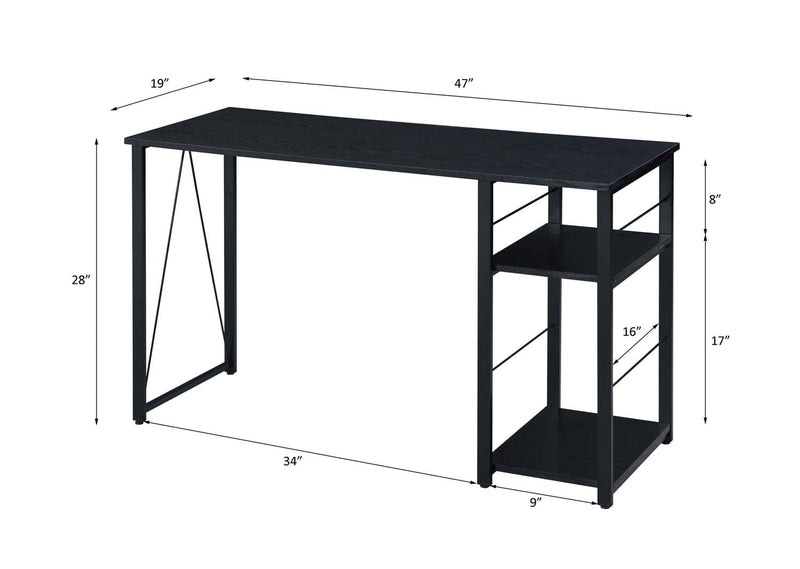 Vadna Writing Desk, Black Finish Acme