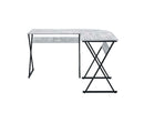 Zafiri Writing Desk, Antique White & Black Finish Acme