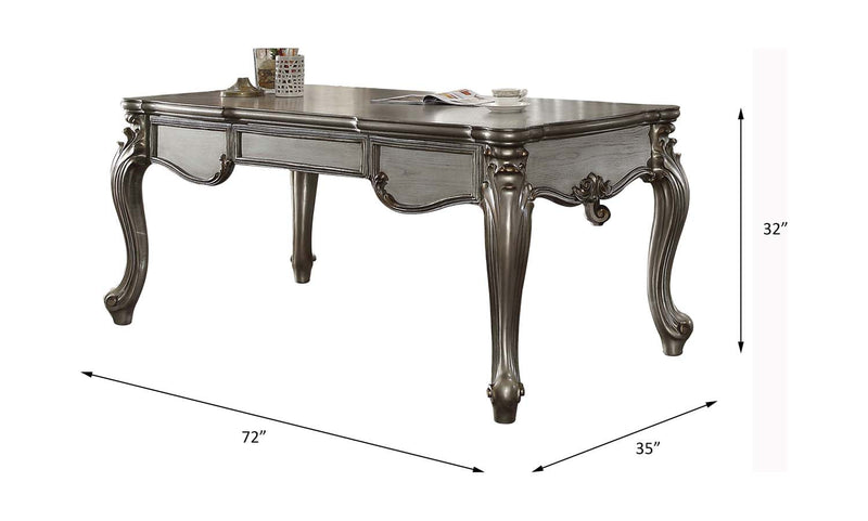Versailles Executive Writing Desk, Antique Platinum Finish Acme