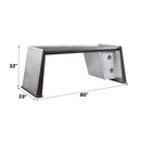 Brancaster Executive Writing Desk, Distress Chocolate Top Grain Leather Acme