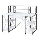 Amiel Writing Desk, White & Black Finish Acme