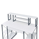 Amiel Writing Desk, White & Black Finish Acme