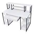 Amiel Writing Desk, White & Black Finish Acme