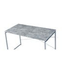 Jurgen Writing Desk, Faux Concrete & Silver Finish Acme