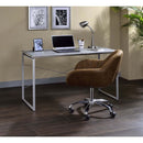 Jurgen Writing Desk, Faux Concrete & Silver Finish Acme