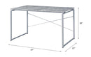 Jurgen Writing Desk, Faux Concrete & Silver Finish Acme