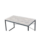 Bob Writing Desk, Antique White & Black Finish Acme