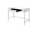 Canine Writing Desk, Mirrored and Chrome Finish Acme
