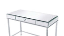 Canine Writing Desk, Mirrored and Chrome Finish Acme