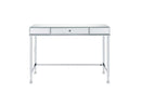 Canine Writing Desk, Mirrored and Chrome Finish Acme