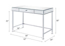 Canine Writing Desk, Mirrored and Chrome Finish Acme