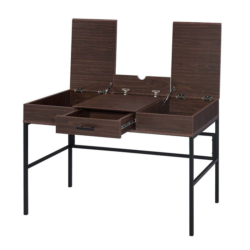 Verster Writing Desk w/USB, Oak & Black Finish Acme