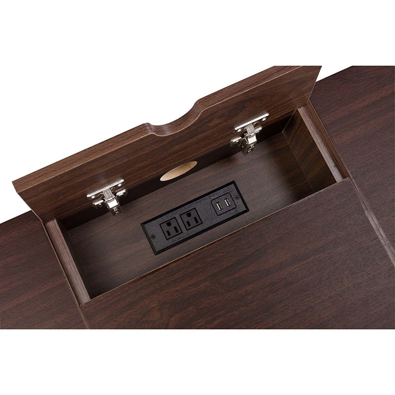 Verster Writing Desk w/USB, Oak & Black Finish Acme