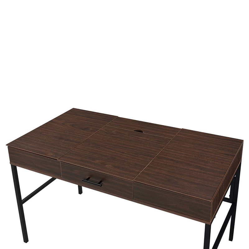 Verster Writing Desk w/USB, Oak & Black Finish Acme