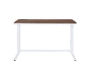 Tyrese Writing Desk w/USB, Walnut & White Finish Acme