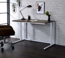 Tyrese Writing Desk w/USB, Walnut & White Finish Acme