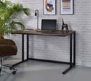 Tyrese Writing Desk w/USB, Walnut & Black Finish Acme