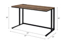 Tyrese Writing Desk w/USB, Walnut & Black Finish Acme