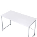 Tennos Writing Desk, White & Chrome Finish Acme