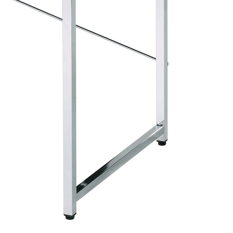 Tennos Writing Desk, White & Chrome Finish Acme