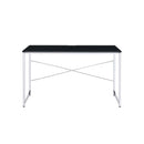 Tennos Writing Desk, Black & Chrome Finish Acme