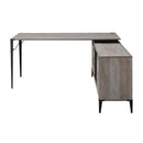 Zakwani Writing Desk, Gray Oak & Black Finish Acme